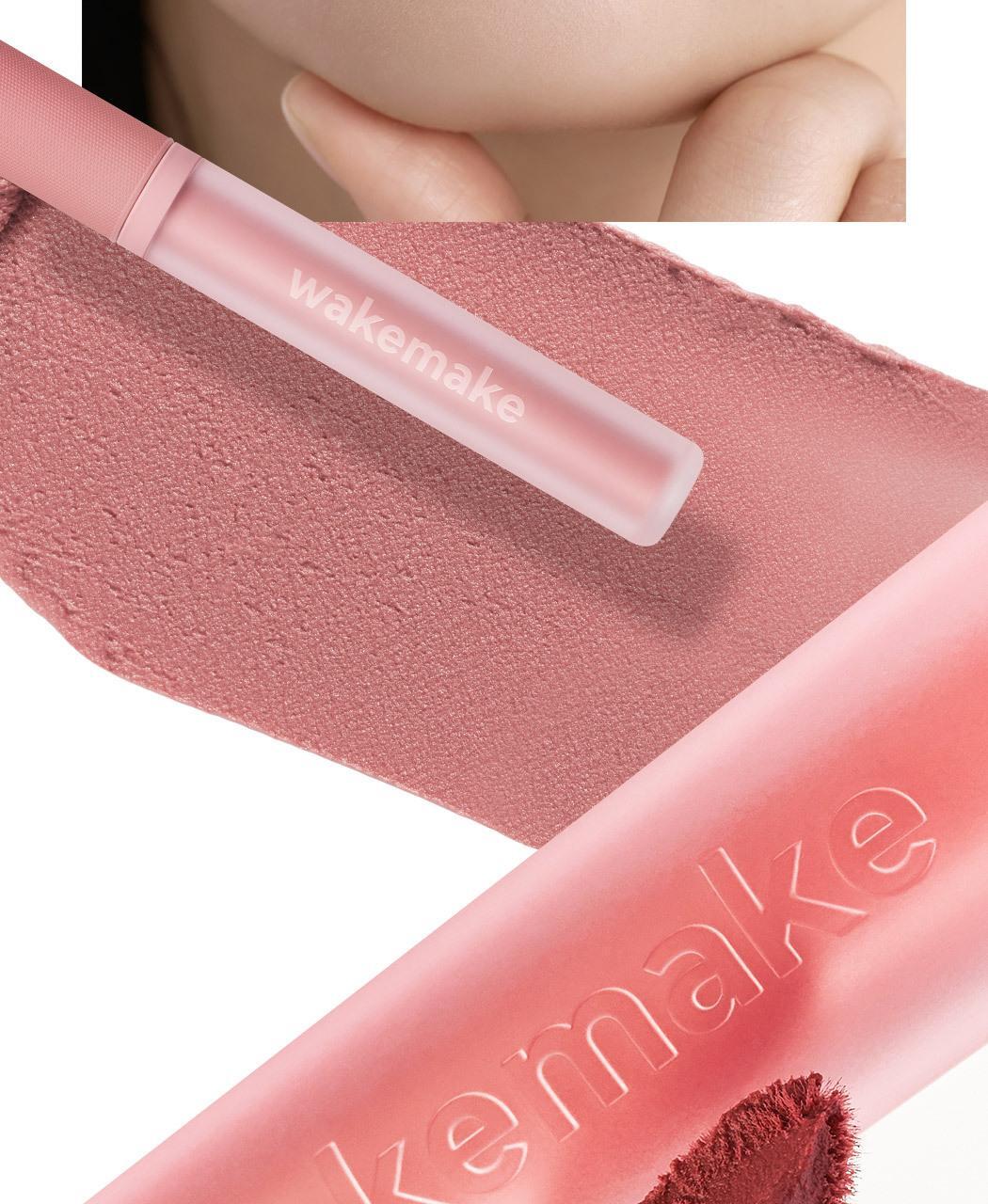 Min Kim大師共同研發~韓國 wakemake Bold Lip Blur Tint 柔和顯色像素級柔焦霧面唇釉 (#01-15) - 15色選擇