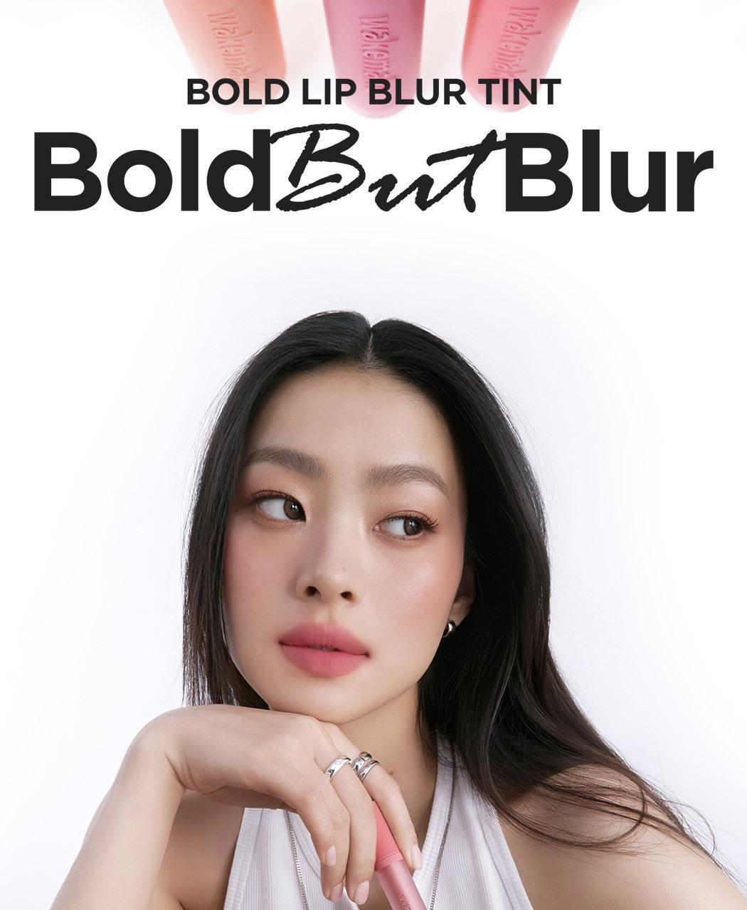 Min Kim大師共同研發~韓國 wakemake Bold Lip Blur Tint 柔和顯色像素級柔焦霧面唇釉 (#01-15) - 15色選擇