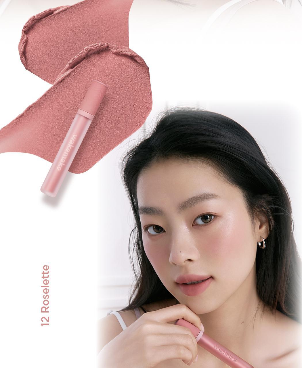 Min Kim大師共同研發~韓國 wakemake Bold Lip Blur Tint 柔和顯色像素級柔焦霧面唇釉 (#01-15) - 15色選擇