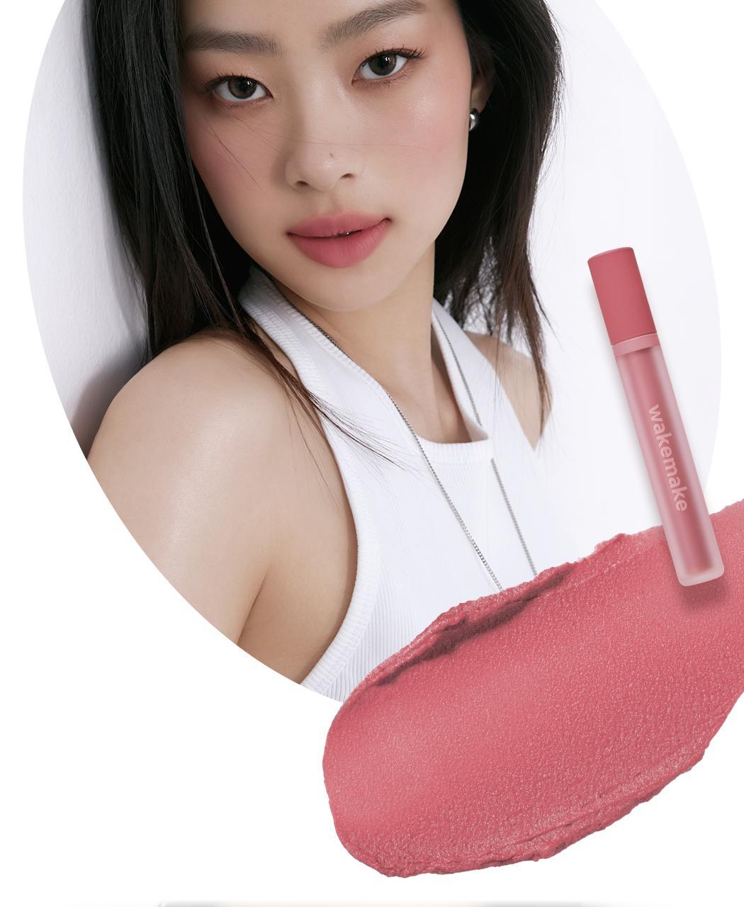 Min Kim大師共同研發~韓國 wakemake Bold Lip Blur Tint 柔和顯色像素級柔焦霧面唇釉 (#01-15) - 15色選擇