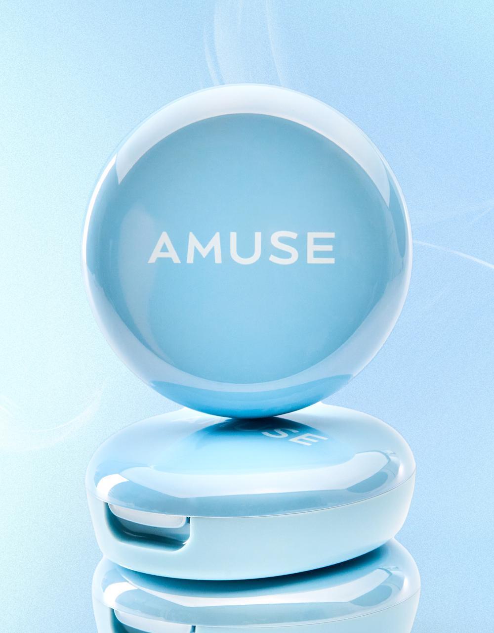 BB爽身粉控油粉餅~韓國 AMUSE Airy Pore Blur Pact 空氣柔焦毛孔修飾定妝粉餅(無色/膚色) - 4色選擇