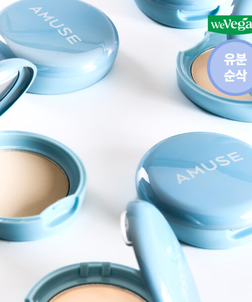 BB爽身粉控油粉餅~韓國 AMUSE Airy Pore Blur Pact 空氣柔焦毛孔修飾定妝粉餅(無色/膚色) - 4色選擇