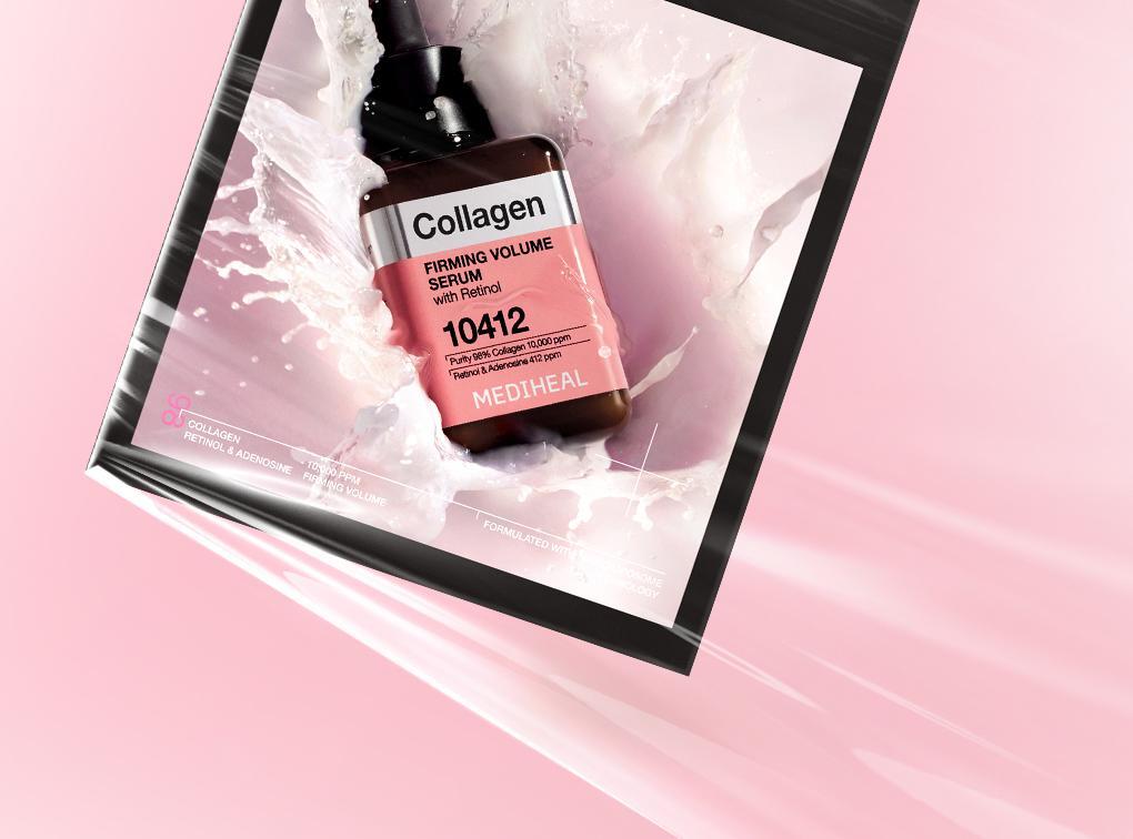 韓國 Mediheal Collagen Wrapping Serum Mask Firming Volume EX 98%純膠原包裹緊緻豐盈包裹式精華面膜 10片裝 - 2種選擇