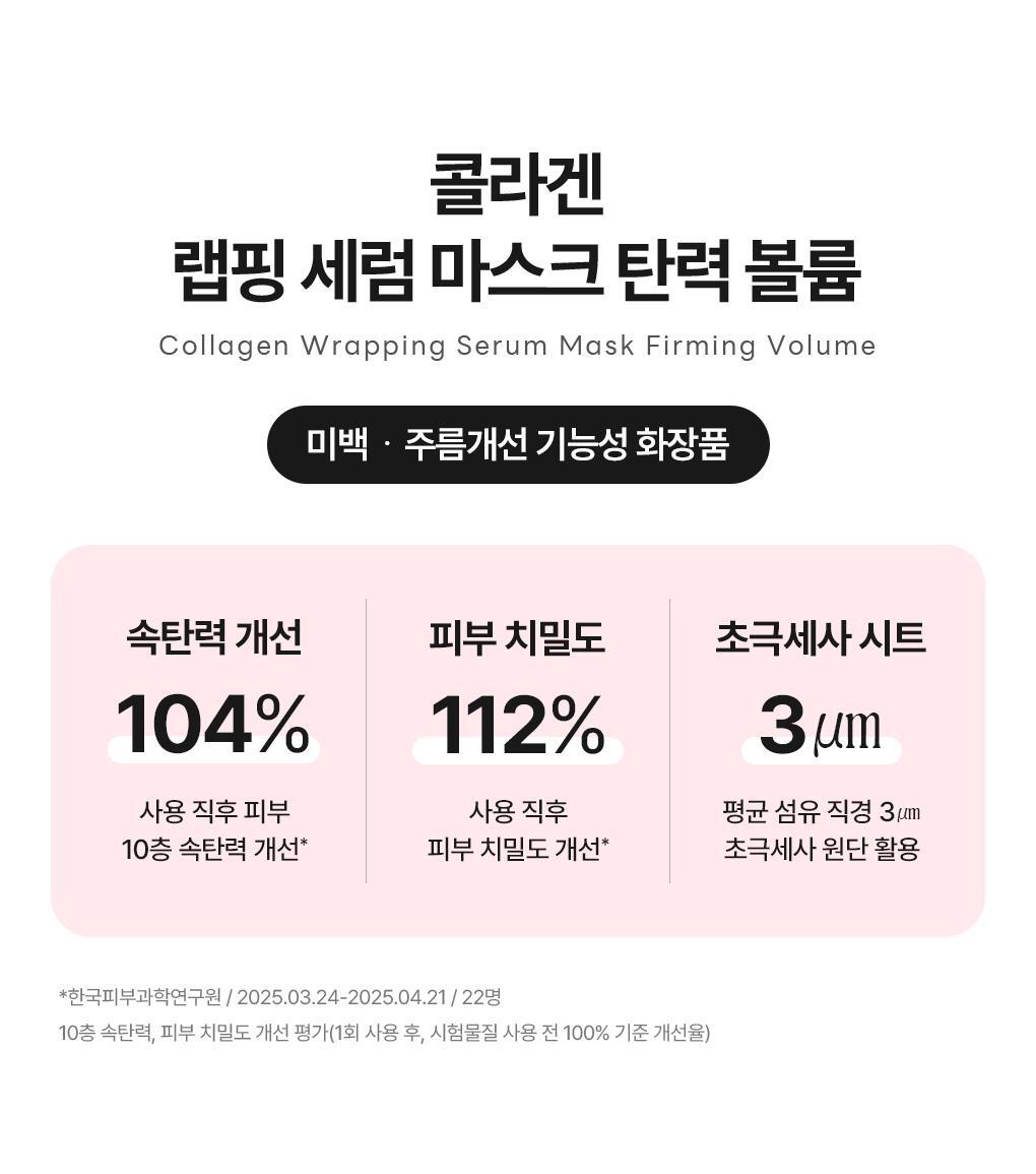 韓國 Mediheal Collagen Wrapping Serum Mask Firming Volume EX 98%純膠原包裹緊緻豐盈包裹式精華面膜 10片裝 - 2種選擇