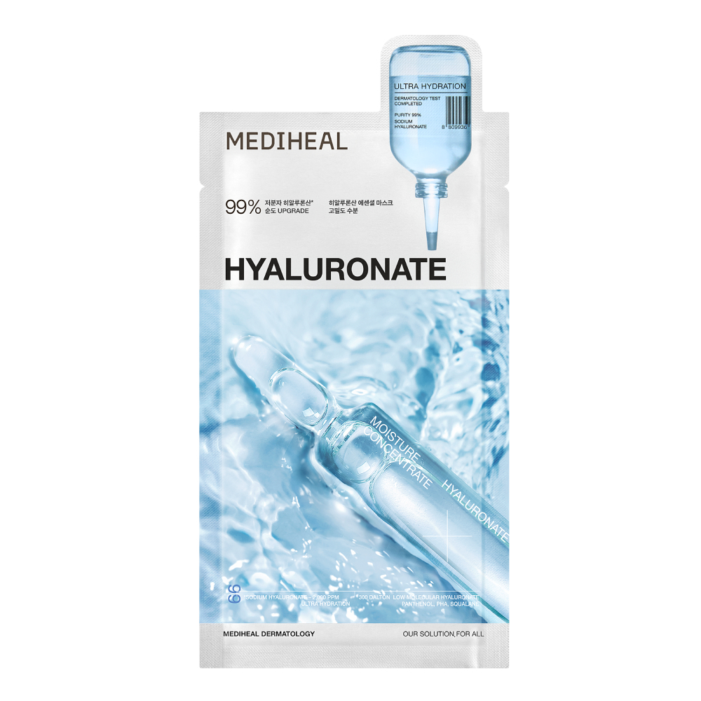 GlowPick🏆 韓國Mediheal Hyaluronate Essential Mask Ultra Hydration 99%高純度透明質酸3X深層保濕精華面膜 10片裝 - 2種選擇 GlowPick🏆 韓國Mediheal Hyaluronate Essential Mask Ultra Hydration 99%高純度透明質酸3X深層保濕精華面膜 10片裝 - 2種選擇