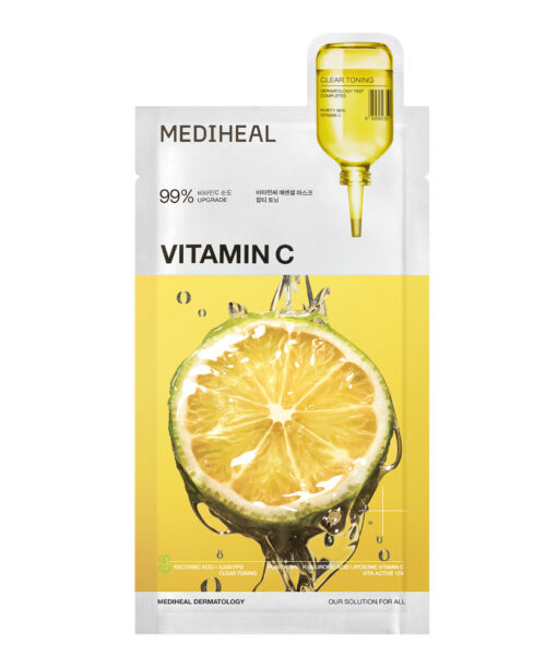 韓國 Mediheal Vitamin C Essential Mask Clear Toning 99%純維C提亮淡印保濕面膜 10片裝 - 2種選擇