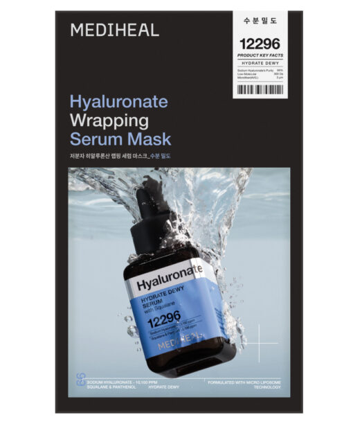 韓國 Mediheal Hyaluronate Wrapping Serum Mask Hydrate Dewy 99%透明質酸角鯊烷水潤保濕屏障包裹式精華面膜 10片裝 - 2種選擇