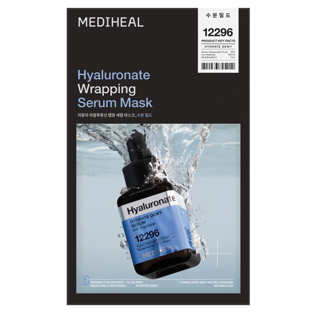 韓國 Mediheal Hyaluronate Wrapping Serum Mask Hydrate Dewy 99%透明質酸角鯊烷水潤保濕屏障包裹式精華面膜 10片裝 - 2種選擇 韓國 Mediheal Hyaluronate Wrapping Serum Mask Hydrate Dewy 99%透明質酸角鯊烷水潤保濕屏障包裹式精華面膜 10片裝 - 2種選擇