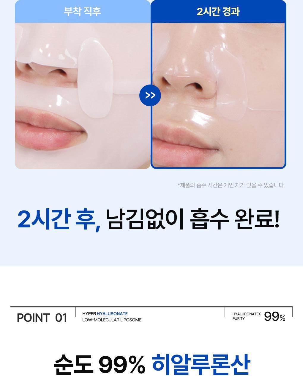 GlowPick🏆 韓國Mediheal Hyper Hyaluronate Mask (Ver.2) 高濃縮99%純透明質酸保濕凝膠果凍面膜4片裝 - 2種選擇