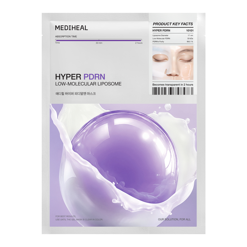 韓國 Mediheal Hyper PDRN Mask 低分子脂質體高濃縮99%純PDRN緊緻收毛孔亮澤凝膠果凍面膜4片裝 - 2種選擇 韓國 Mediheal Hyper PDRN Mask 低分子脂質體高濃縮99%純PDRN緊緻收毛孔亮澤凝膠果凍面膜4片裝 - 2種選擇