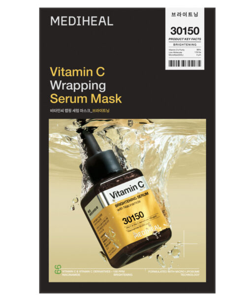 韓國 Mediheal Vitamin C Wrapping Serum Mask Brightening 99%純維C提亮淡瑕包裹式精華面膜 10片裝 - 2種選擇