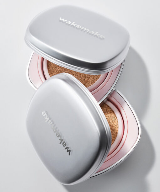 Inbora推介~韓國 Wakemake Skin Perfecting Cover Cushion 柔霧輕薄遮瑕持妝氣墊粉底SPF 40 PA++連補充裝 - 3色選擇