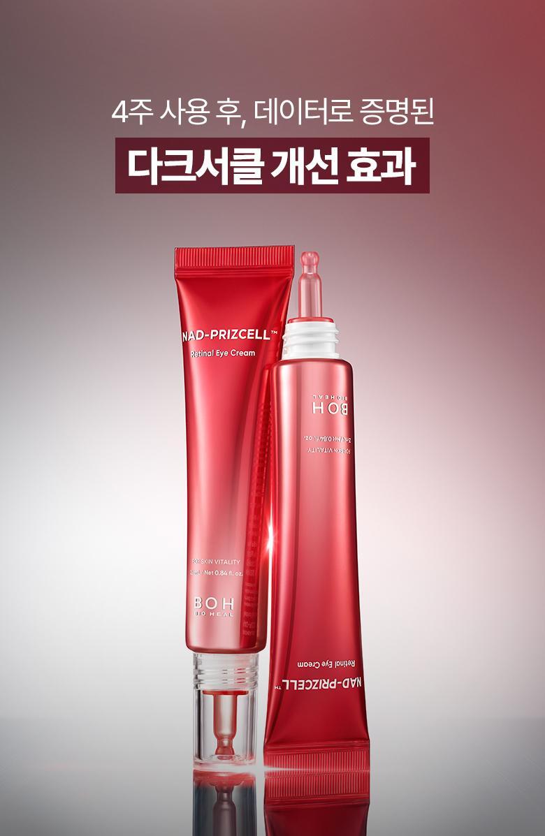 KO眼周暗沉細紋【1+1 優惠裝】韓國 BioHeal BOH NAD Prizcell Retinal Eye Cream Double Pack 專利 99%高純度 NAD X A醛 逆齡重煥眼周活力修護眼霜 - 25ml x 2