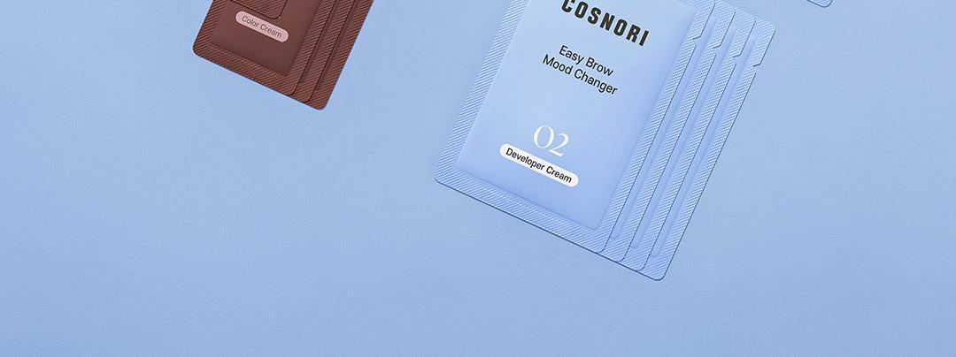 【家用5-10分鐘染眉】韓國cosnori Easy Brow Mood Changer 自然眉色轉換染眉漂眉染眉劑(Tone Changer漂眉/Cloud Taupe灰棕/Rosy Brown玫瑰棕) 一盒5次用 - 5色選擇