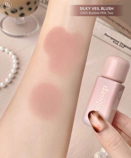 Anti-Blush奶茶裸調胭脂🧋黑糖珍珠奶茶系列~韓國 dasique Silky Veil Blush 柔霧絲絨奶油胭脂液 #OS01 Bubble Milk Tea