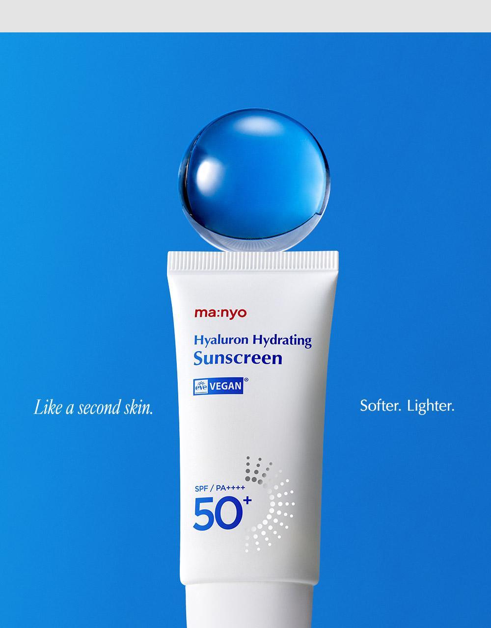 GlowPick🏆 水潤輕盈如護膚品 韓國 manyo Hyaluron Hydrating Sunscreen 透明質酸水潤保濕防曬乳SPF50+PA++++ - 50ml