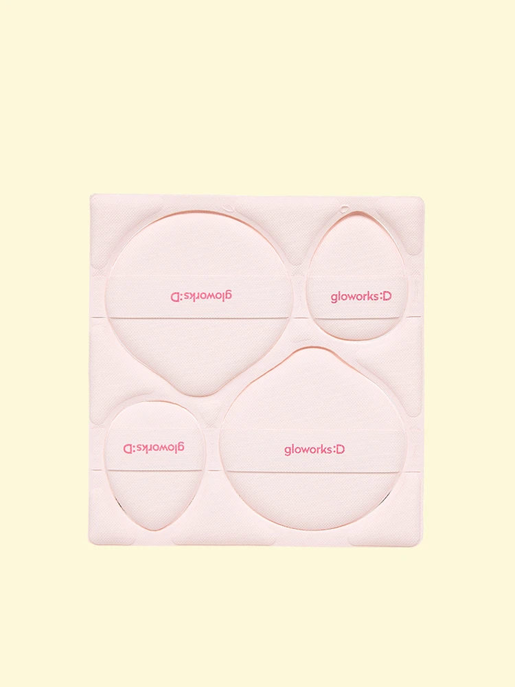 韓國Daiso熱賣 Gloworks Palette Puff 多用途水滴形水潤遮瑕粉撲套裝連收納盒 - 4個裝 韓國Daiso熱賣 Gloworks Palette Puff 多用途水滴形水潤遮瑕粉撲套裝連收納盒 - 4個裝