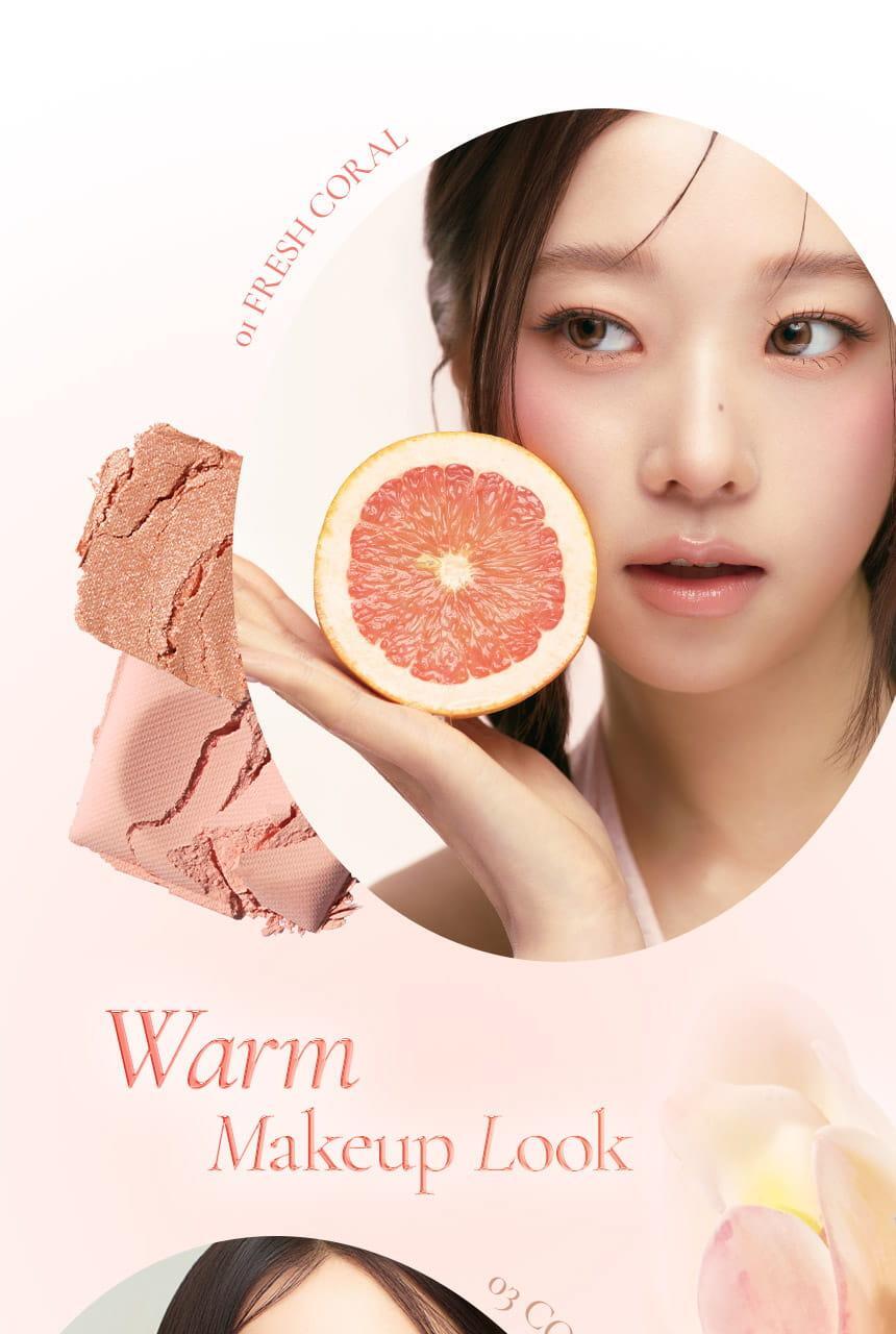 手指上妝友好眼影盤！韓國 LUMMIR Touch On Eyes Shadow Palette 四格多用途眼影盤 - 4色選擇