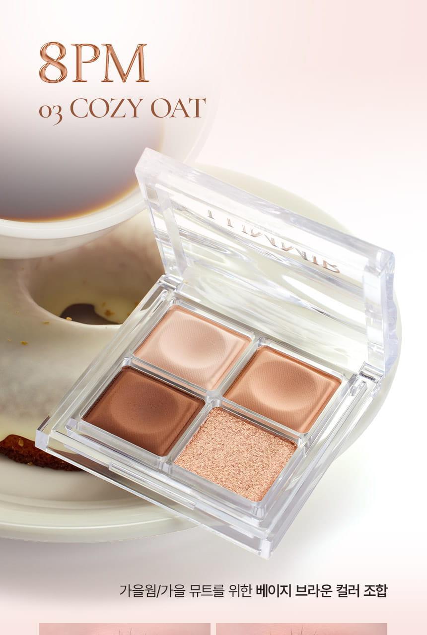 手指上妝友好眼影盤！韓國 LUMMIR Touch On Eyes Shadow Palette 四格多用途眼影盤 - 4色選擇