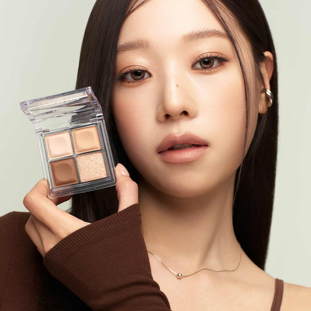 手指上妝友好眼影盤！韓國 LUMMIR Touch On Eyes Shadow Palette 四格多用途眼影盤 - 4色選擇