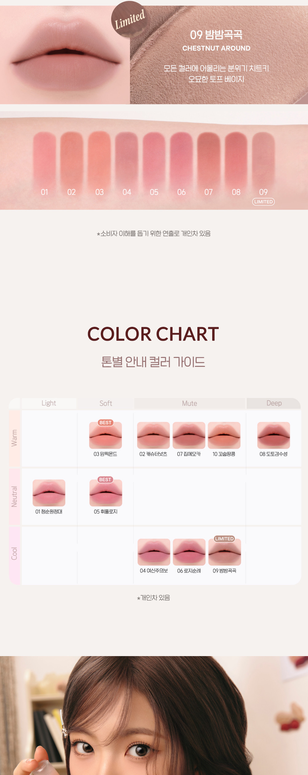 秋日Nut Core系列🐿️🥜 韓國 peripera Mood Blur Tint 柔焦霧面唇釉 - 9色選擇