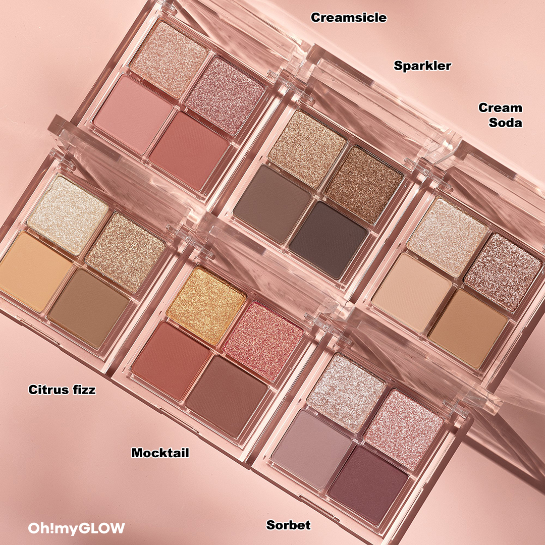 Colourpop eye shdaow palette: citrus fizz, Creamsicle, Sparkler, Cream Soda, Mock tail, Sorbet