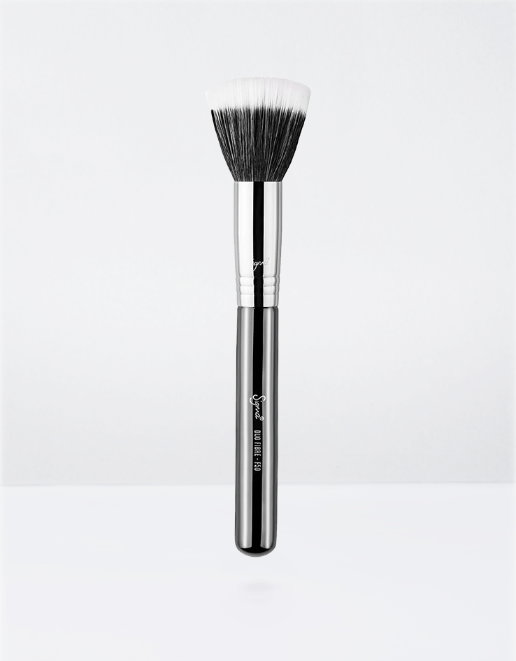 Sigma Beauty F50 Duo Fiber Brush - Black/Chrome