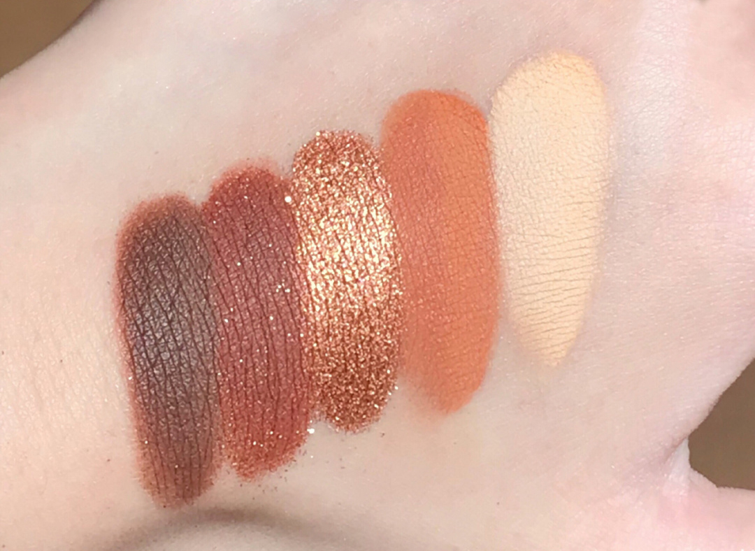 Colourpop Crush 5色眼影盤 試色效果